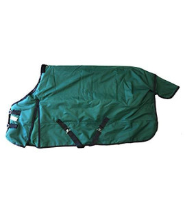 AJ Tack Wholesale 1200D Waterproof Poly Turnout Blanket 400g - Green - 66