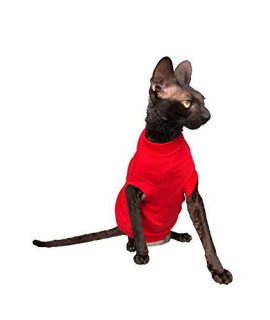 Kotomoda Sphynx Cat's Turtleneck Maxi InRed Naked Cat Hairless Cat Clothes (L)