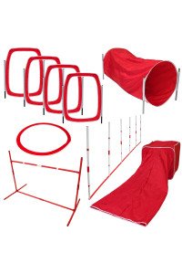 SPORT PET Designs Agility Training for Dogs - Affordable Training Kit for Dogs, red (CM-10026-CS01)