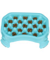 Neater Pet Brands - Neater Raised Slow Feeder Dog Bowl - Elevated and Adjustable Food Height - (2.5 Cup, Aquamarine)