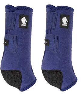 Classic Equine Navy Blue Legacy2 Horse Protective SMB Sport Medicine Boots (Small, Front)