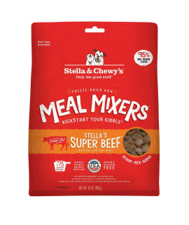 Stella & Chewy? Freeze Dried Raw Super Beef Meal Mixer - Dog Food Topper for Small & Large Breeds - Grain Free, Protein Rich Recipe - 35 oz Bag