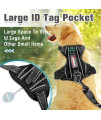 BARKBAY No Pull Dog Harness Front Clip Heavy Duty Reflective Easy Control Handle for Large Dog Walking with ID tag Pocket(Black,L)