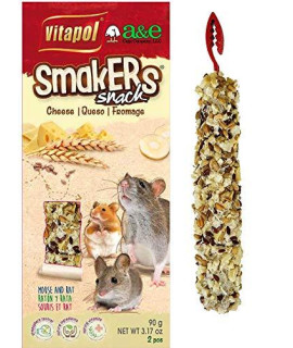 A&E cage co. Smackers Treat Sticks for Rodents in cheese Flavor