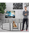 BestPet Dog Playpen Pet Dog Fence 24/ 32 /40 Height 8/16/24/32 Panels Metal Dog Pen Outdoor Exercise Pen with Doors for Large/Medium /Small Dogs,Pet Puppy Playpen for RV,Camping,Yard