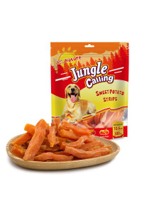 Jungle calling Natural Sweet Potato Dog Treats, Low Fat, Skinless Sweet Potato chews for Dogs Training Snacks