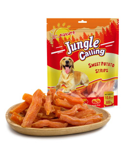 Jungle calling Natural Sweet Potato Dog Treats, Low Fat, Skinless Sweet Potato chews for Dogs Training Snacks