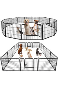 BestPet Dog Playpen Pet Dog Fence 24"/ 32" /40" Height 8/16/24/32 Panels Metal Dog Pen Outdoor Exercise Pen with Doors for Large/Medium /Small Dogs,Pet Puppy Playpen for RV,Camping,Yard