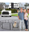 BestPet Dog Playpen Pet Dog Fence 24"/ 32" /40" Height 8/16/24/32 Panels Metal Dog Pen Outdoor Exercise Pen with Doors for Large/Medium /Small Dogs,Pet Puppy Playpen for RV,Camping,Yard