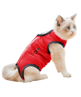 coppthinktu cat Recovery Suit for Abdominal Wounds or Skin Diseases Breathable cat Surgical Recovery Suit for cats E-collar Alternative After Surgery Wear Anti Licking Wounds