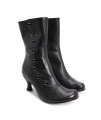 Boots for Women Ladies Thin Heels Pointed Toe Boots Chain Stylish Retro Punk Sexy Shoes Black