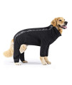 Canada Pooch Dog Slush Suit Dog Bodysuit for Rain and Snow Full Body Dog Suit Water-Resistent Dog Onesie - Black/Size 24