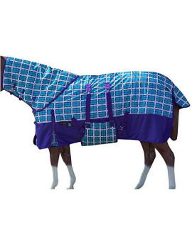 HILASON 72 in 1200D 400Gsm Winter Horse Blanket W/Neck Cover Belly Wrap