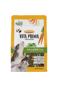 Sunseed Vita Prima complete Nutrition Rat Mouse Food, 2 LBS