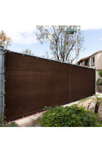 Royal Shade Custom Size 6 X 46 Brown Fence Privacy Screen Windscreen Cover Netting Mesh Fabric Cloth - Cable Zip Ties Included - We Make Custom Size