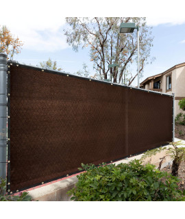 Royal Shade Custom Size 6 X 46 Brown Fence Privacy Screen Windscreen Cover Netting Mesh Fabric Cloth - Cable Zip Ties Included - We Make Custom Size