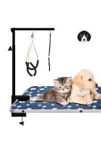 Urban Deco Pet grooming Arm with clamp Innovative Portable Two grooming Arms - 41 inch Height Adjustable,Dog grooming Loop and No Sit Haunch Holder for Large and Small Dogs,cats