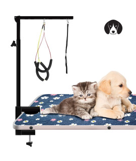 Urban Deco Pet grooming Arm with clamp Innovative Portable Two grooming Arms - 41 inch Height Adjustable,Dog grooming Loop and No Sit Haunch Holder for Large and Small Dogs,cats