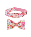 Elegant little tail Dog collar with Bow, cotton & Webbing, Bowtie Dog collar, Adjustable Dog collars for Small Medium Large Dogs and cats