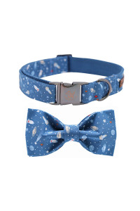 Elegant little tail Dog collar with Bow, cotton Webbing, Bowtie Dog collar, Adjustable Dog collars for Small Medium Large Dogs and cats