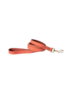 Euro-Dog Leash Affordable European Luxury Coral Soft Leather Dog Lead Made in USA