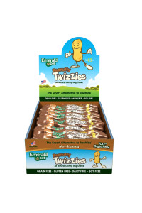 Emerald Pet Twizzies Rawhide Free 100% Digestible Natural Dog Lasting Chew Treats, Made in USA Chicken, Pig, Turkey Duck, Peanut, 30 Count Box