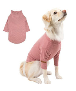 BLOOMING PET Soft Warm Light Pullover Sweater Turtleneck Spring Tshirt, Colorful Stylish Fashion Designed, for Small Puppy Dogs (XL, Baby Pink)