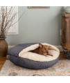 Snoozer Classic Poly-Cotton Cozy Cave Pet Bed, Large, Heather Gray