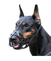 Dog Muzzle, Breathable Basket Muzzle to Prevent Barking, Biting and chewing, Humane Muzzle for Small, Medium, Large and X-Large Dogs (XL, Black)