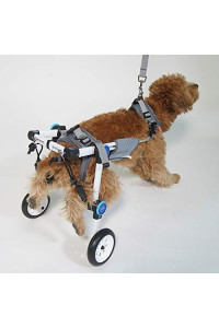 Samohui Dog Wheelchair for Small Dogs 8-26 lbs - 2 Wheels Carts Pet Wheelchair for Rear Leg Handicapped