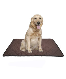VOLUKA Dog crate Bed Mat - Washable Kennel Pad, Anti - Slip Dog crate Pad is Perfect for Dog Bed,crate and Kennel, coffee (22Wx35L)