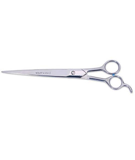 Wolff Grooming Shears - 9.0 to 10.0, Choose Straight, Curved, Bent Shank, Filipino Style (10.0 Straight)