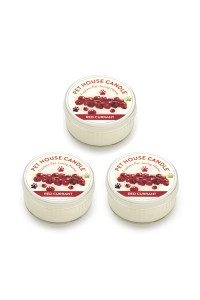 One Fur All Pet House Mini candle Set, Pack of 3 - Red currant - Pet Odor Eliminator candle, Burn Time - 10-12 Hours Pet candle, Non-Toxic, Ideal for Smaller Spaces