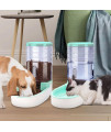 Meikuler Pets Auto Feeder 3.8L,Food Feeder and Water Dispenser Set for Small & Big Dogs Cats and Pets Animals (Green)