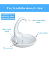 Swan Pet Water Fountain, 80oz Pets Drinking Fountain, Automatic Circulation Feeding Filtered Water Flowing Dispenser, Swan Shape Silent Dog Cat Fountains Bowls Filter Waterer for Cats Dogs