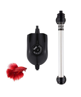 hygger 100W Mini Inline Quartz glass Aquarium Heater with External controller, Adjustable Submersible Betta Fish Tank Thermostat for 10-30 gallon