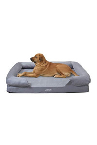 thegreatshopman Soft Pet Bed Rectangle Dog Bed Couch Extra Large Size Gray