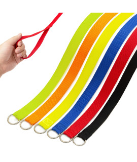 cOVgOPI Slip Lead Dog Leash, 6 FT Strong Pulling Durable Short Dog Leashes with O-Ring, 6 colors Soft Rope for Dog cat, Easy control for groomingShelterRescuesWalkingTraining,etc