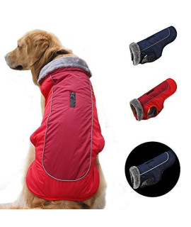 Dog Winter Coat Cozy Reflective Waterproof Windproof Dog Vest Warm Dog Apparel for Cold Weather British Style Dog Jacket Fleece Vest Dog Sweater for Small Medium Large Dogs (L-4XL)