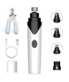 SUMOTUWO Pet Nail Grinder Electric Paw Trimmer Clipper Small Medium Large Dogs Cats Portable Rechargeable Gentle Painless Paws Grooming Trimming Shaping Smoothing