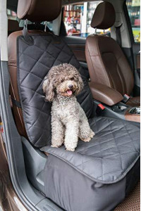 PawsMark Dog Car Seat Cover, Fits Front Seat, Universal Size, Scratchproof, Waterproof Pet Seat Cover, Quilted Padded Nonslip Material for Cars, Trucks & SUVs