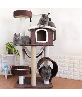 Zisita Cat Scratching Post Cat Tree Scratcher Animal Funny Scratching Post Climbing Tree Toy Activity Protecting Furniture Pet House