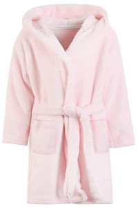 girls Bathrobe, Plush Pool cover up Hooded Fleece Robe Bathrobe for Toddler Little & Big girls, Pink, US 13-15 Years, cN SM