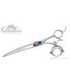 Kenchii Grooming Five Star 7.0" Double Swivel Shear / Scissor Choose Straight or Cuved (Curved)