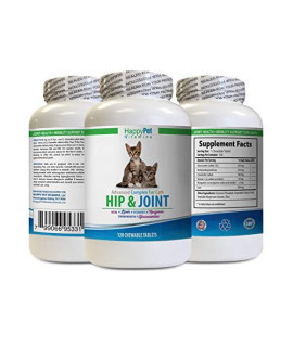 Best Hip and Joint Supplement for Cats - CAT Hip and Joint Complex - Helps Stiff Joints - Triple Strength -cat glucosamine Treats - 1 Bottle (120 Tabs)