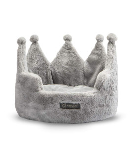 NANDOG Crown Collection Dog and Cat Bed (Grey Cloud)