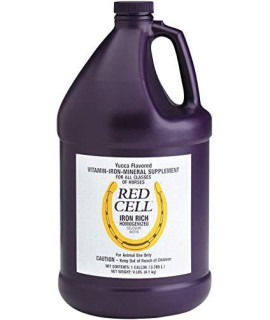 Horse Health Red Cell Iron-Rich Vitamin-Mineral Supplement, Industry Standard Vitamin-Mineral Liquid for Fueling Horses of All Ages, 1 Gallon (3 Pack)