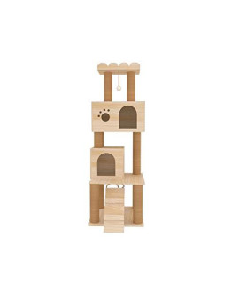 Zxwnb Cat Tree And Tower Large Cat Frame Cat Climbing Frame Solid Wood Cat Litter Four Seasons Universal Cat Shelf Cat Scratching Pet Toy