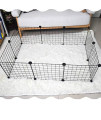 12 Panels Pet Playpen, Pets Fence Exercise Cage for Dog Puppy Cat Kitty, Small Animal Cage Indoor Portable Metal Wire Yard Fence for Small Animals, Guinea Pigs, Rabbits Bunny