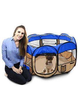 SKA Products Cool Blue 45" Pop Up Puppy Pet Playpen
